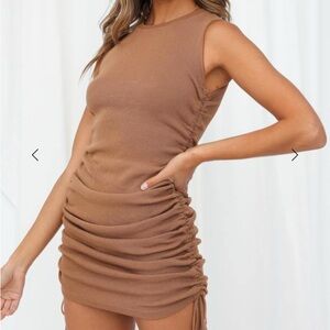 LIONESS MILITARY MINDS MINI DRESS CAMEL